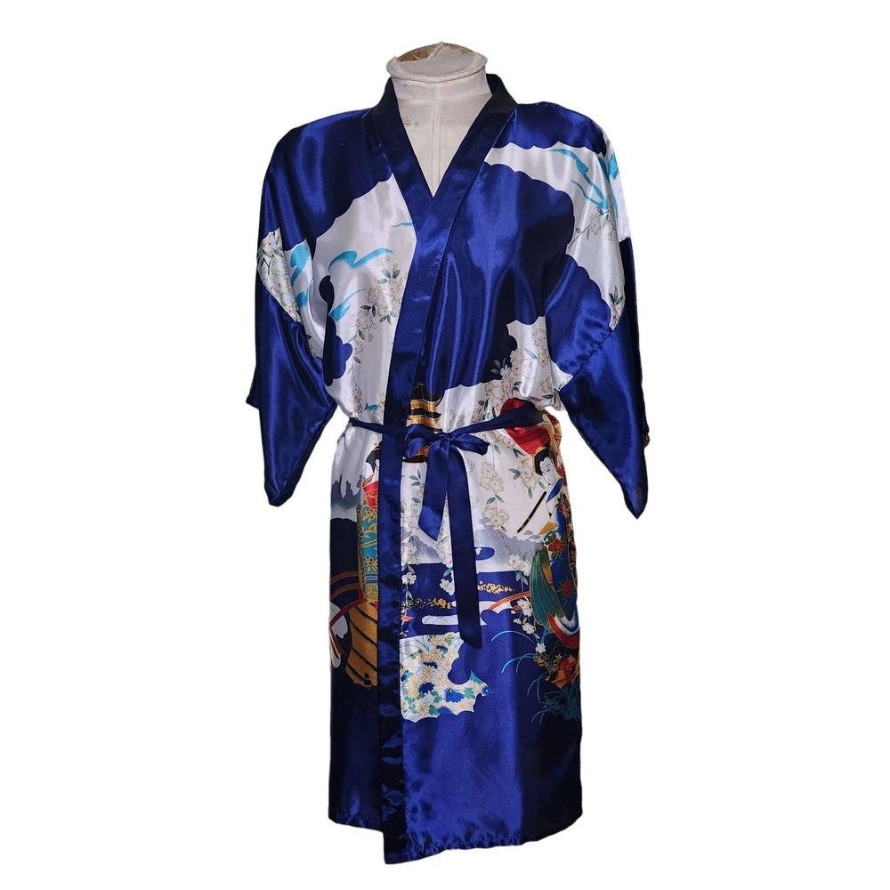 TANGYIHUI Geisha‎ Silky Satin asian robe with matching belt size XL